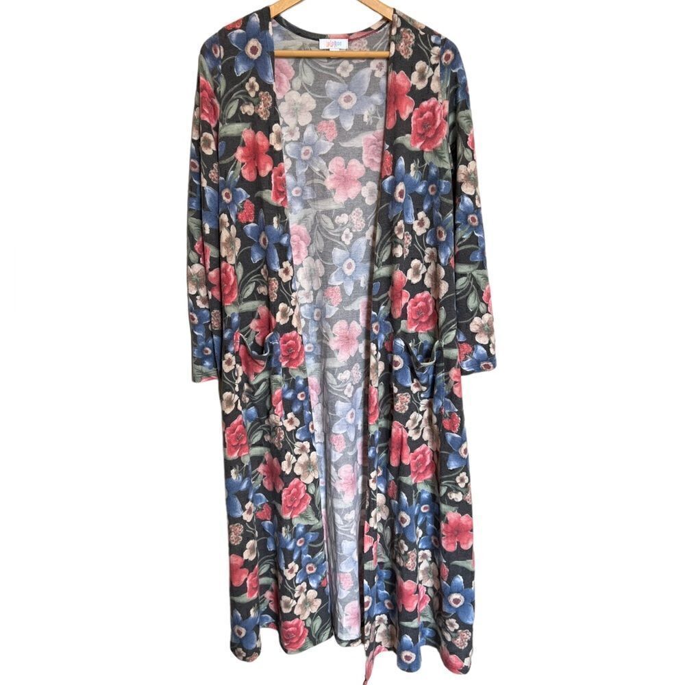 LuLaRoe Floral Sarah Cardigan Size Small